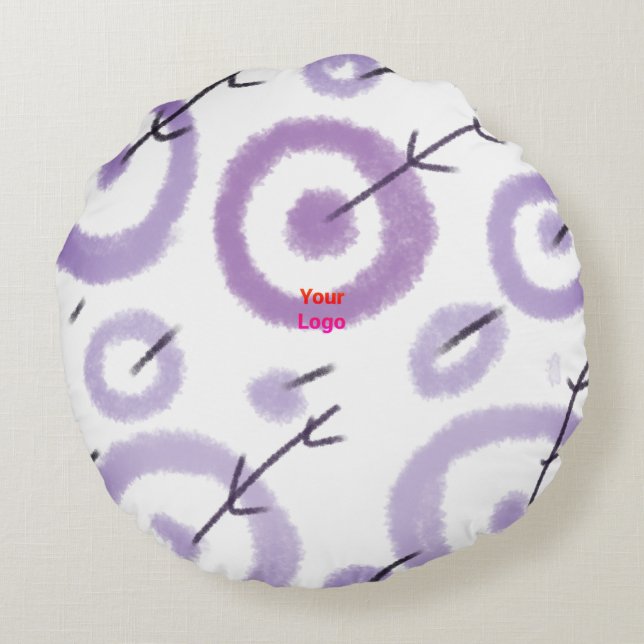 SIMPLE MINIMAL MODERN MONOGRAM ELEGANT STYLE  TOTE ROUND PILLOW (Back)