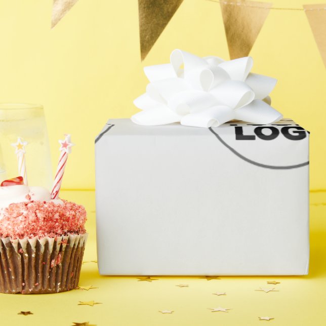 SIMPLE MINIMAL MODERN MONOGRAM ELEGANT STYLE  TOTE WRAPPING PAPER (Birthday Party)
