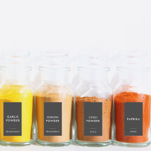 Simple Minimal Modern Spice Jar Kitchen Container Sticker