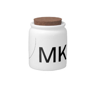 Simple minimal monogram add text travel plane phot candy jar
