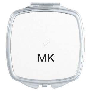 Simple minimal monogram add text travel plane phot compact mirror