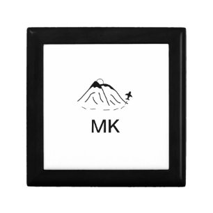 Simple minimal monogram add text travel plane phot gift box