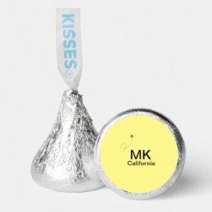 Simple minimal monogram add text travel plane phot hershey®'s kisses®