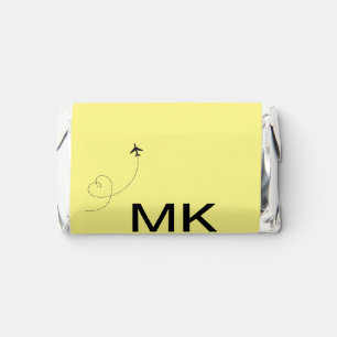 Simple minimal monogram add text travel plane phot hershey's miniatures