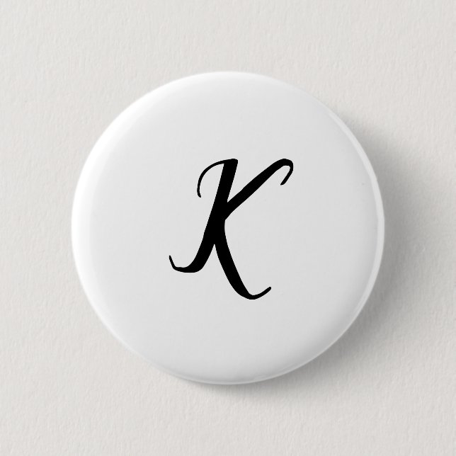 SIMPLE MINIMAL MONOGRAM CUSTOM BUTTON (Front)