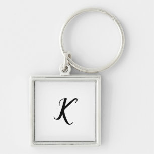 SIMPLE MINIMAL MONOGRAM CUSTOM NAME KEYCHAIN
