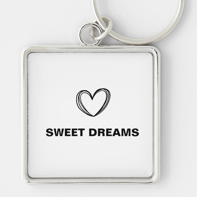  simple minimal monogram custome name keychain (Front)