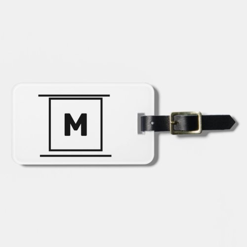 SIMPLE MINIMAL MONOGRAM ELEGANT LUGGAGE TAG