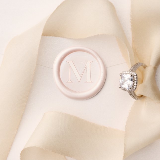 Simple Minimal Monogram Initial Wax Seal Stamp (Insitu (Wedding))