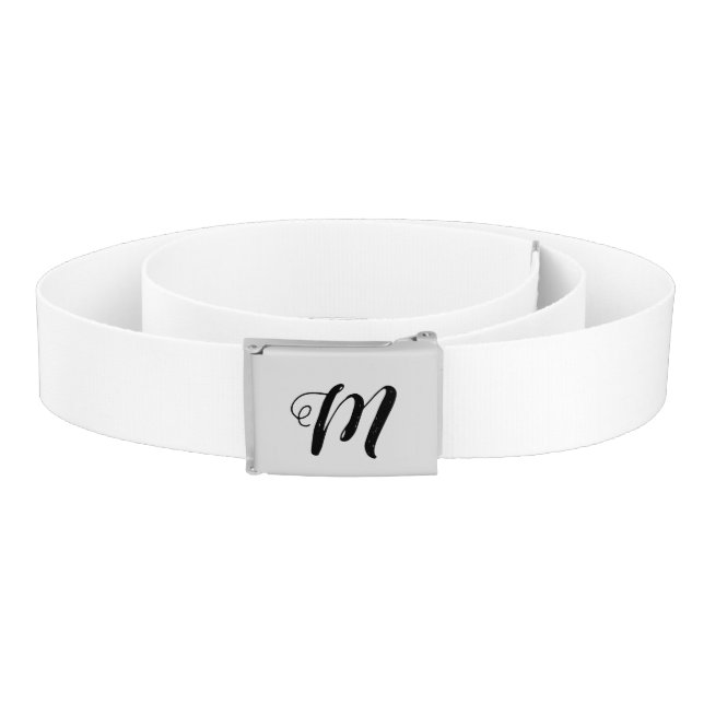 simple minimal monogram logo add your  watercolor  belt (Coil)