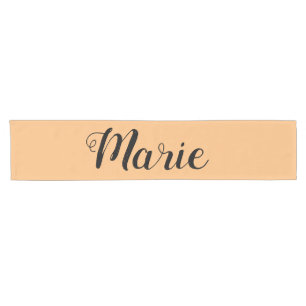 simple minimal monogram logo add your watercolor short table runner