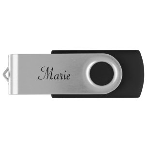 simple minimal monogram logo elegant personalized flash drive