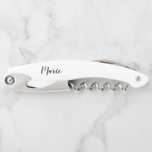 simple minimal monogram logo elegant personalized waiters corkscrew