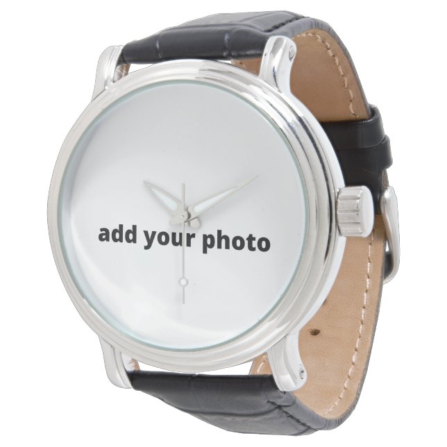 simple minimal monogram logo elegant personalized  watch (Angled)
