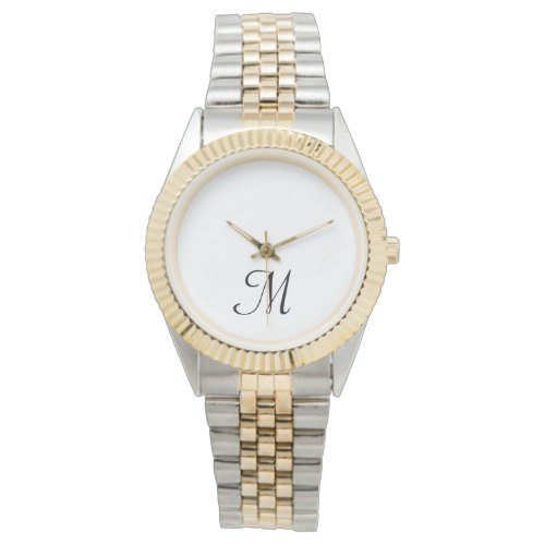 simple minimal monogram logo elegant personalized watch