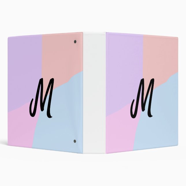 simple minimal monogram logo personalized baking   3 ring binder (Background)