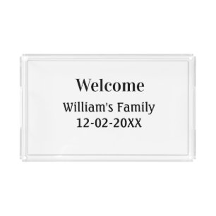simple minimal monogram logo personalized baking acrylic tray