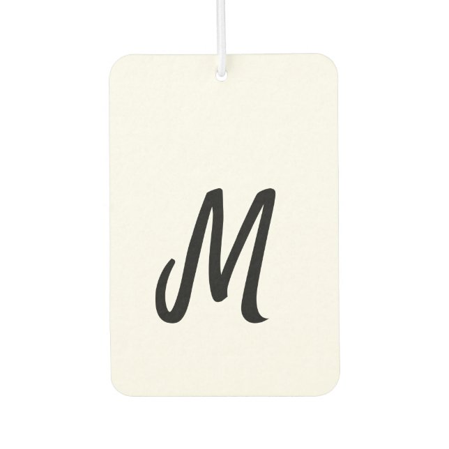 simple minimal monogram logo personalized baking   air freshener (Front)
