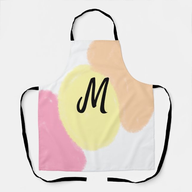 simple minimal monogram logo personalized baking   apron (Front)