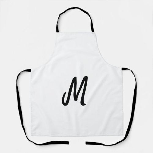 simple minimal monogram logo personalized baking   apron