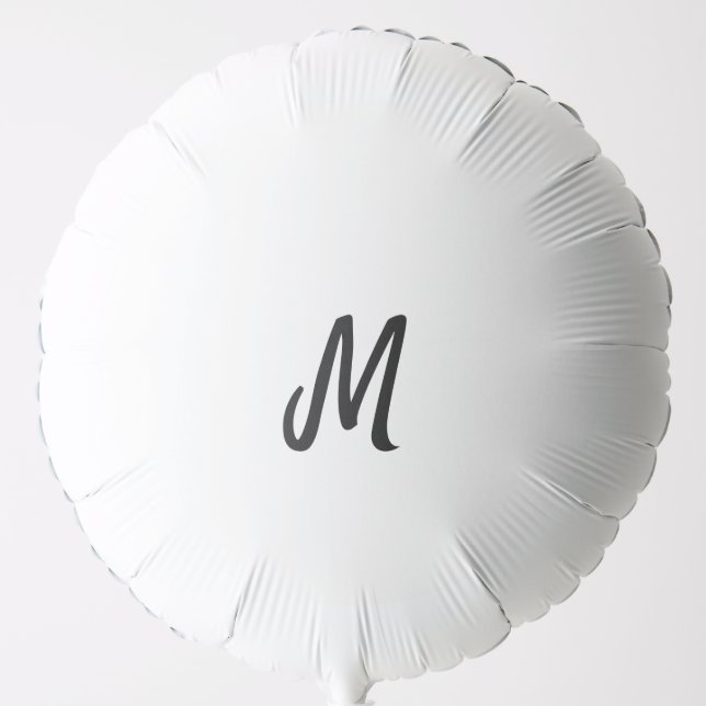 simple minimal monogram logo personalized baking   balloon (Front)