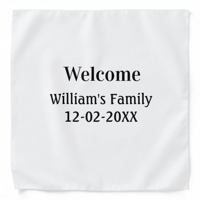 simple minimal monogram logo personalized baking   bandana (Front)