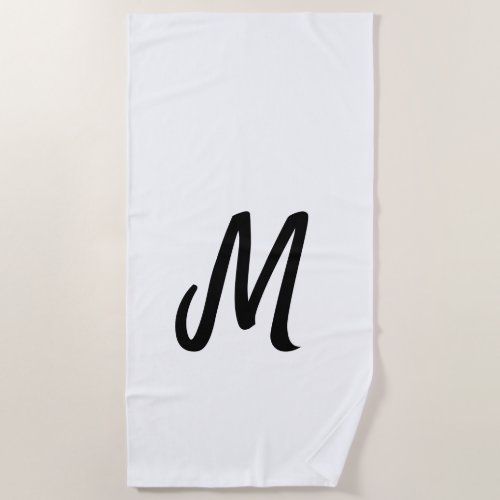 simple minimal monogram logo personalized baking   beach towel