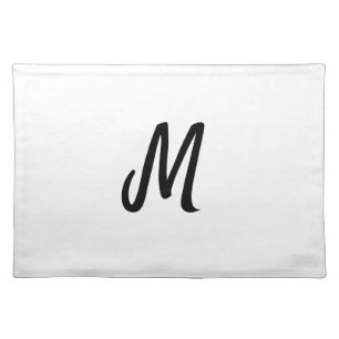 simple minimal monogram logo personalized baking cloth placemat