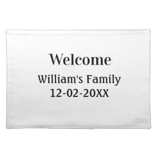 simple minimal monogram logo personalized baking cloth placemat