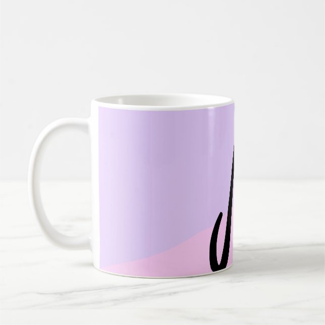 simple minimal monogram logo personalized baking   coffee mug (Left)