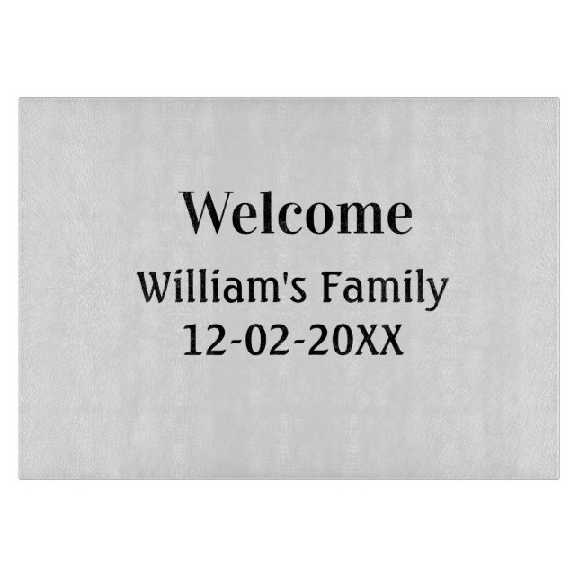 simple minimal monogram logo personalized baking   cutting board (Front)