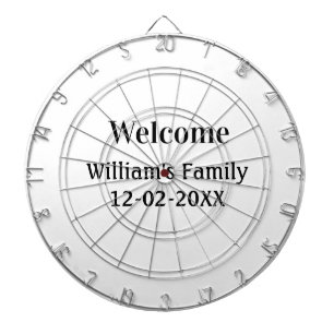 simple minimal monogram logo personalized baking   dart board