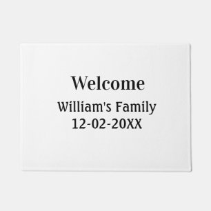 simple minimal monogram logo personalized baking doormat