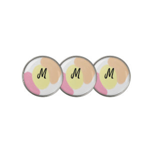 simple minimal monogram logo personalized baking golf ball marker
