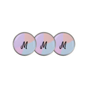 simple minimal monogram logo personalized baking golf ball marker