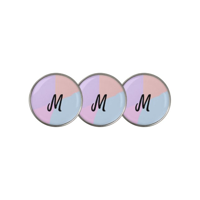 simple minimal monogram logo personalized baking   golf ball marker (3 Up)