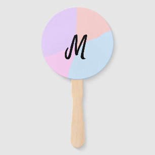 simple minimal monogram logo personalized baking hand fan