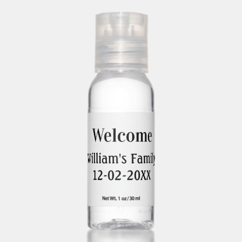 simple minimal monogram logo personalized baking   hand sanitizer