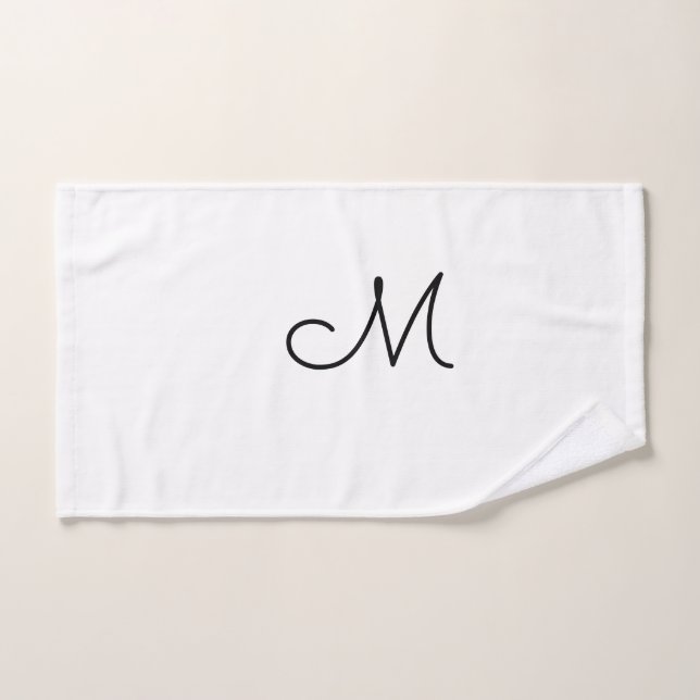 simple minimal monogram logo personalized baking  hand towel  (Hand Towel)