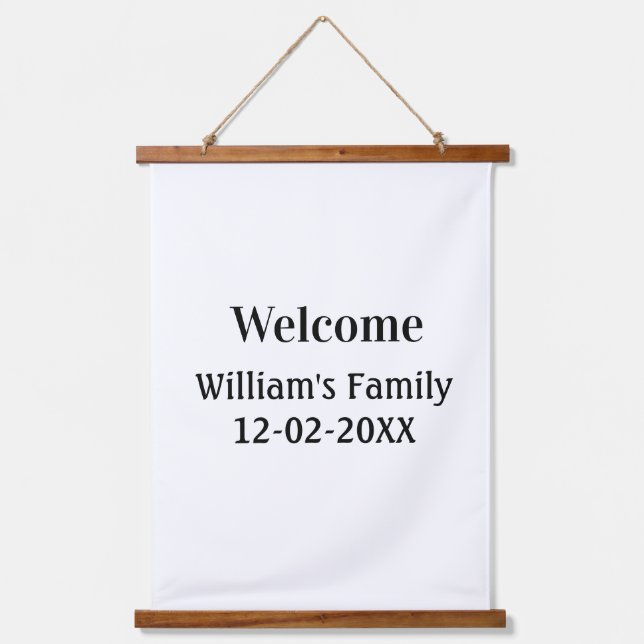 simple minimal monogram logo personalized baking   hanging tapestry (Front)