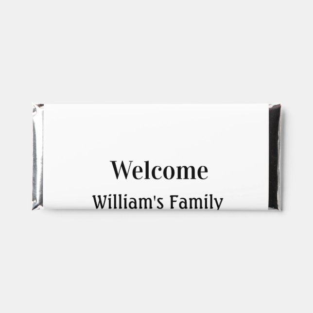 simple minimal monogram logo personalized baking   hershey bar favors (Front)