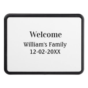 simple minimal monogram logo personalized baking hitch cover