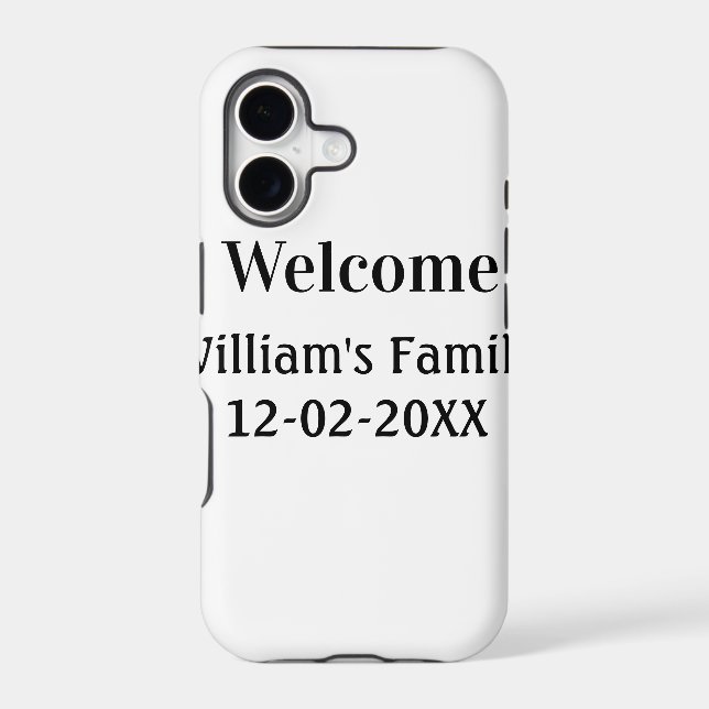 simple minimal monogram logo personalized baking   iphone case (Back)