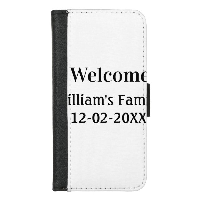 simple minimal monogram logo personalized baking   iPhone wallet case (Front)