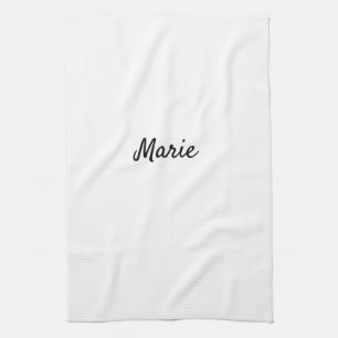 simple minimal monogram logo personalized baking kitchen towel