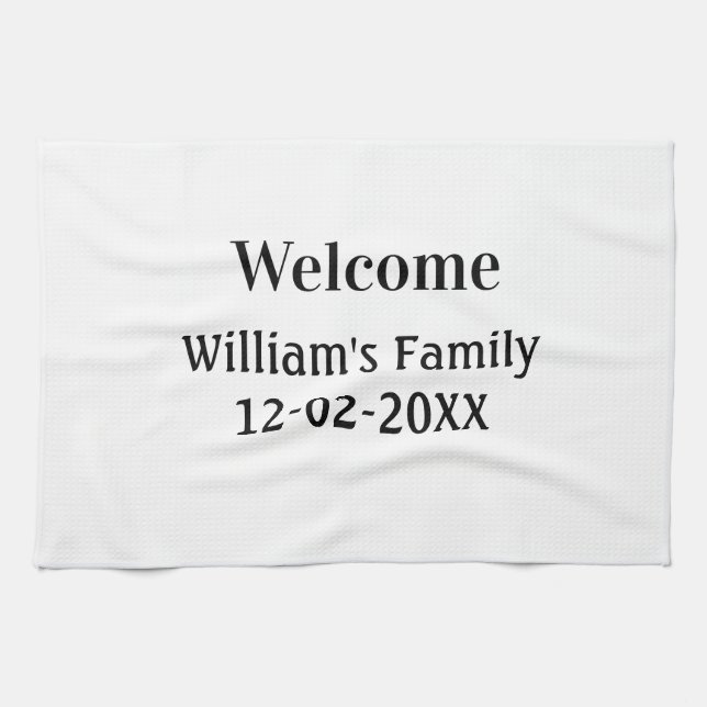 simple minimal monogram logo personalized baking   kitchen towel (Horizontal)