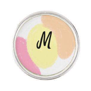 simple minimal monogram logo personalized baking lapel pin