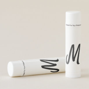 simple minimal monogram logo personalized baking lip balm