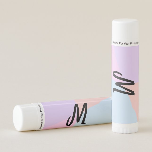 simple minimal monogram logo personalized baking   lip balm (Front)