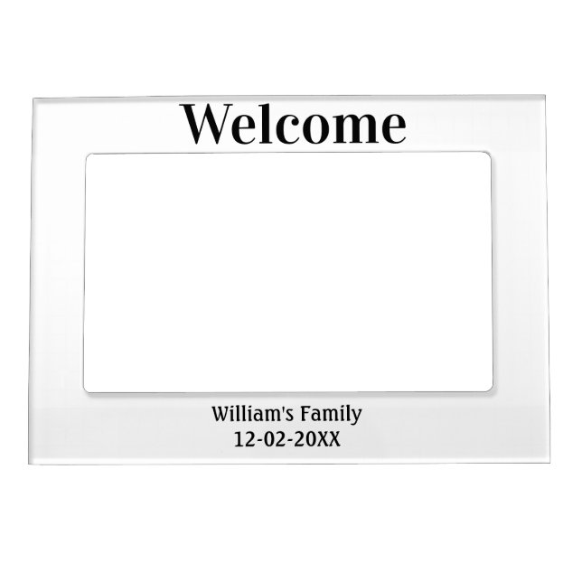 simple minimal monogram logo personalized baking   magnetic frame (Front)